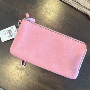 Coach Blush Pink Leather Wristlet